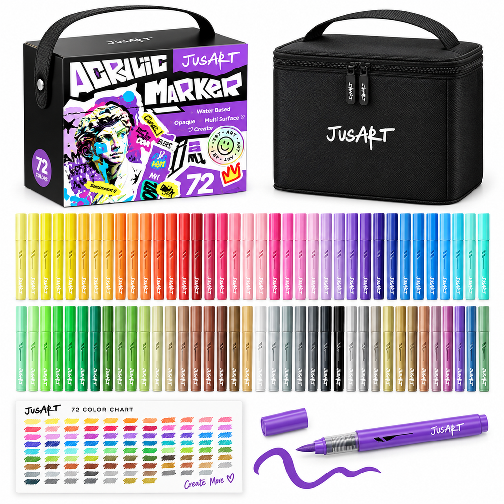 72 Color Acrylic Paint Markers Set | JusArt